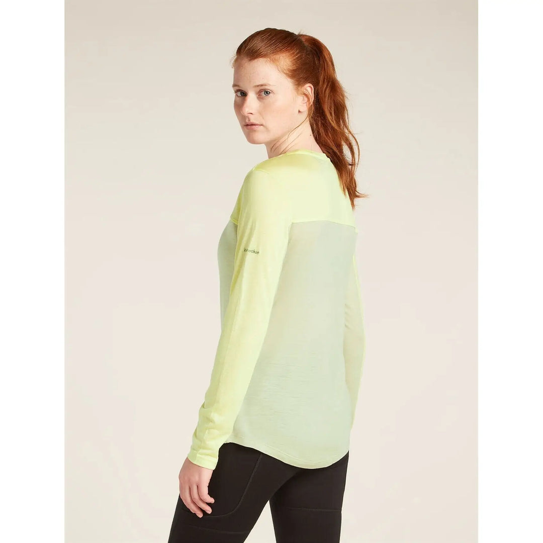 Icebreaker Womens Merino Blend 125 Cool Lite Sphere Long Sleeve Tee - Colour Block 