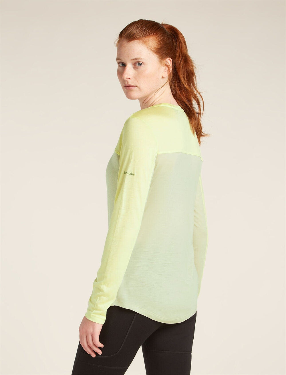 Icebreaker Womens Merino Blend 125 Cool Lite Sphere Long Sleeve Tee - Colour Block 