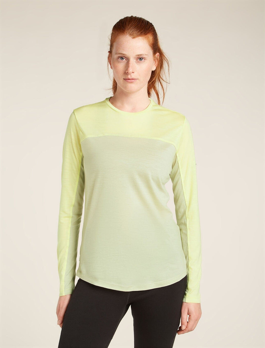 Icebreaker Womens Merino Blend 125 Cool Lite Sphere Long Sleeve Tee - Colour Block 