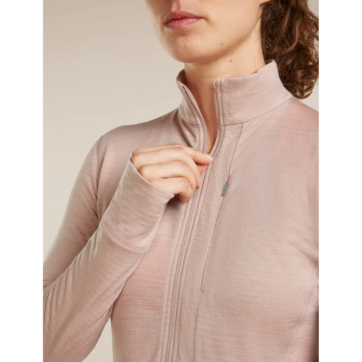 Icebreaker Womens Merino Blend 200 RealFleece Descender Long Sleeve Half Zip