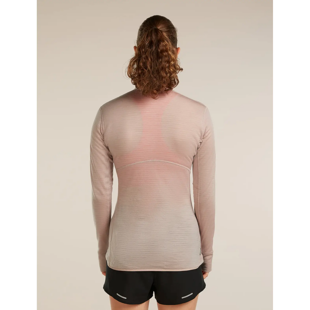 Icebreaker Womens Merino Blend 200 RealFleece Descender Long Sleeve Half Zip