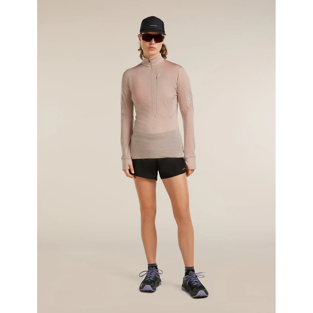 Icebreaker Womens Merino Blend 200 RealFleece Descender Long Sleeve Half Zip