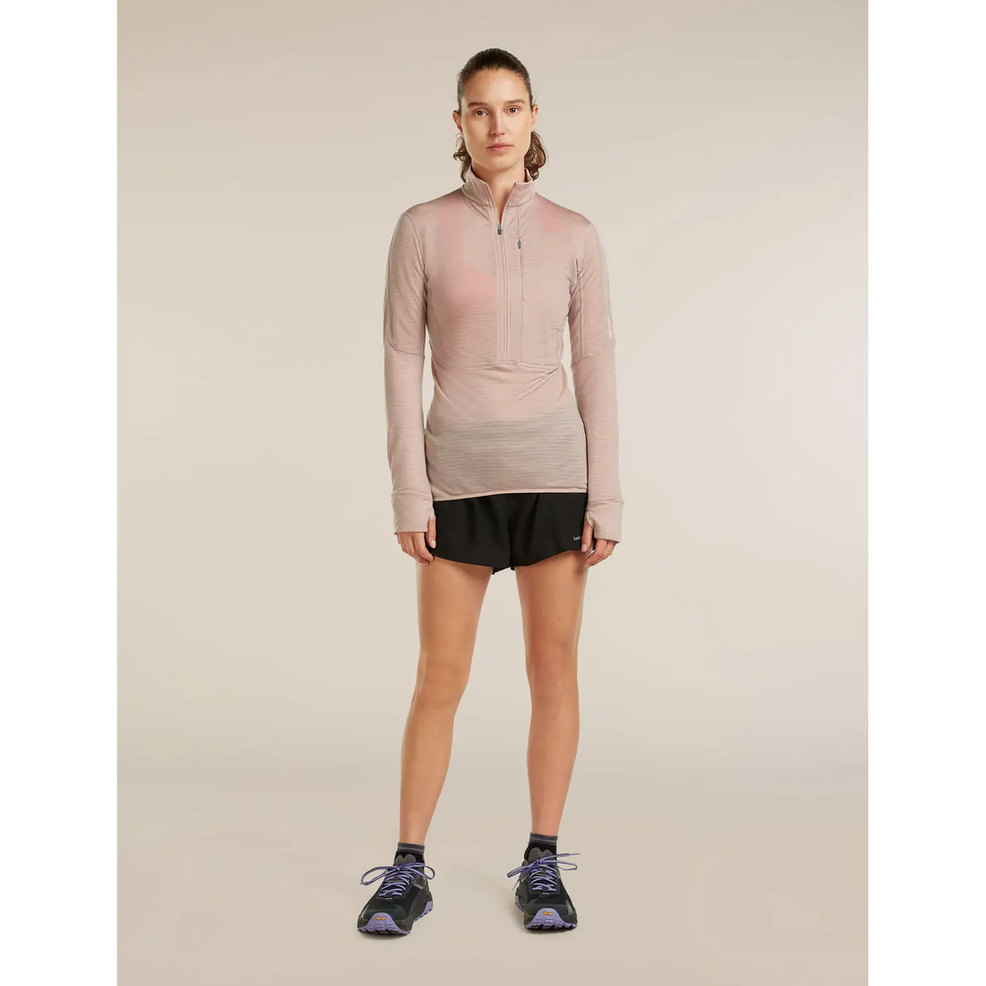 Icebreaker Womens Merino Blend 200 RealFleece Descender Long Sleeve Half Zip