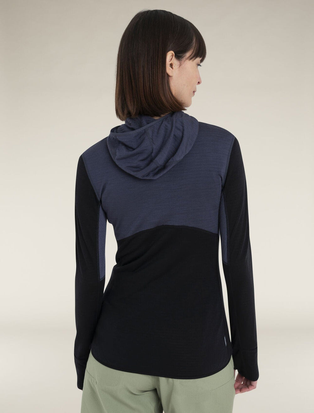 Icebreaker Womens Merino Blend 200 Realfleece Descender Long Sleeve Zip Hoodie 