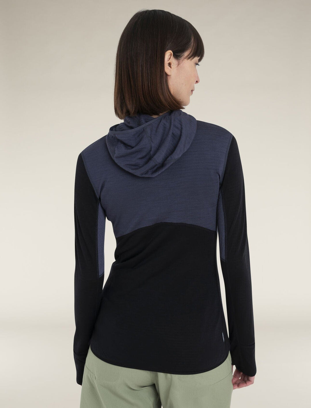 Icebreaker Womens Merino Blend 200 Realfleece Descender Long Sleeve Zip Hoodie 