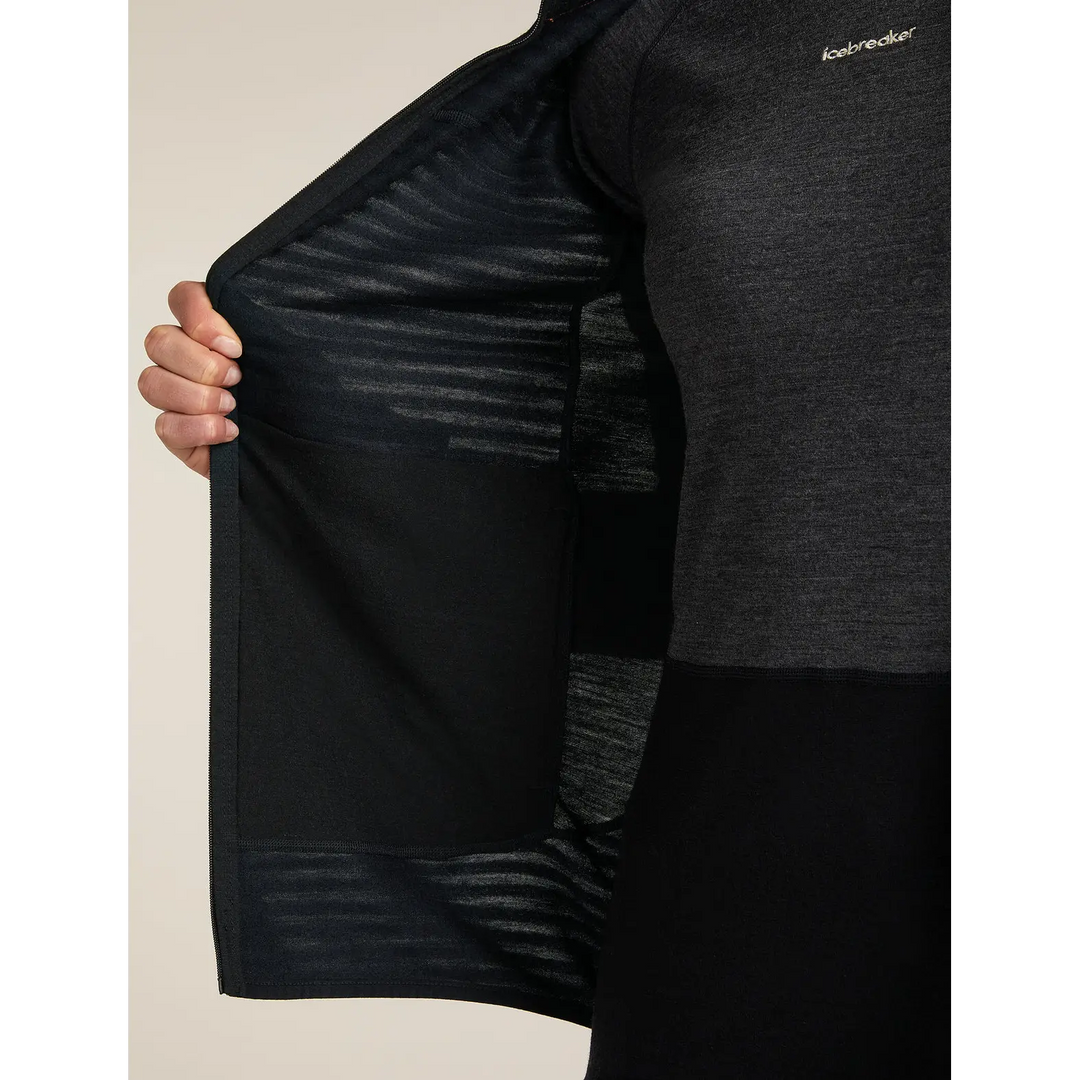Icebreaker Womens Merino Blend 300 RealFleece Descender Long Sleeve Zip Jacket
