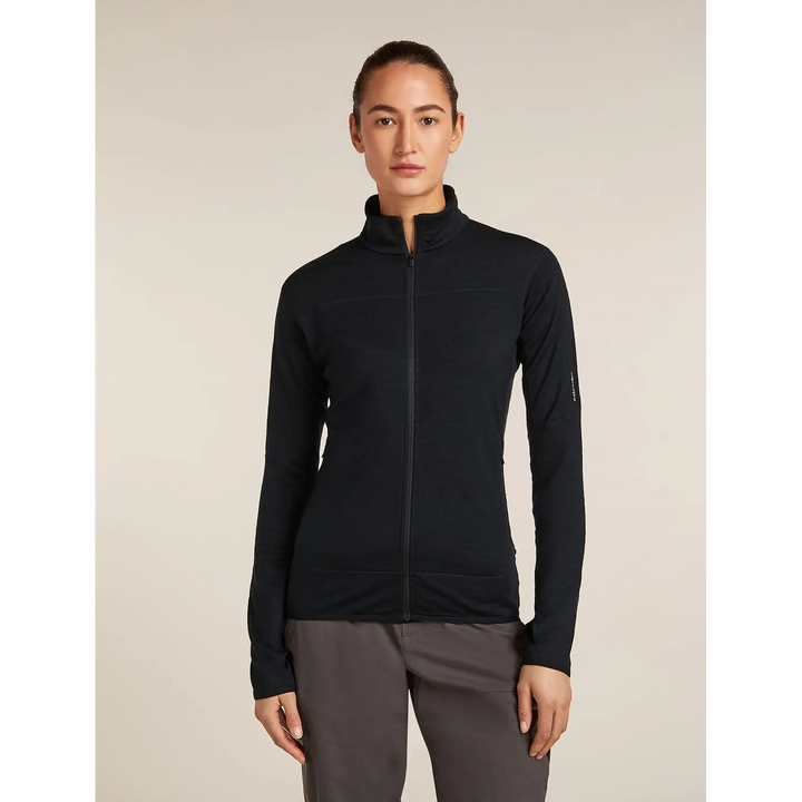 Icebreaker Womens Merino Blend 300 RealFleece Descender Long Sleeve Zip Jacket