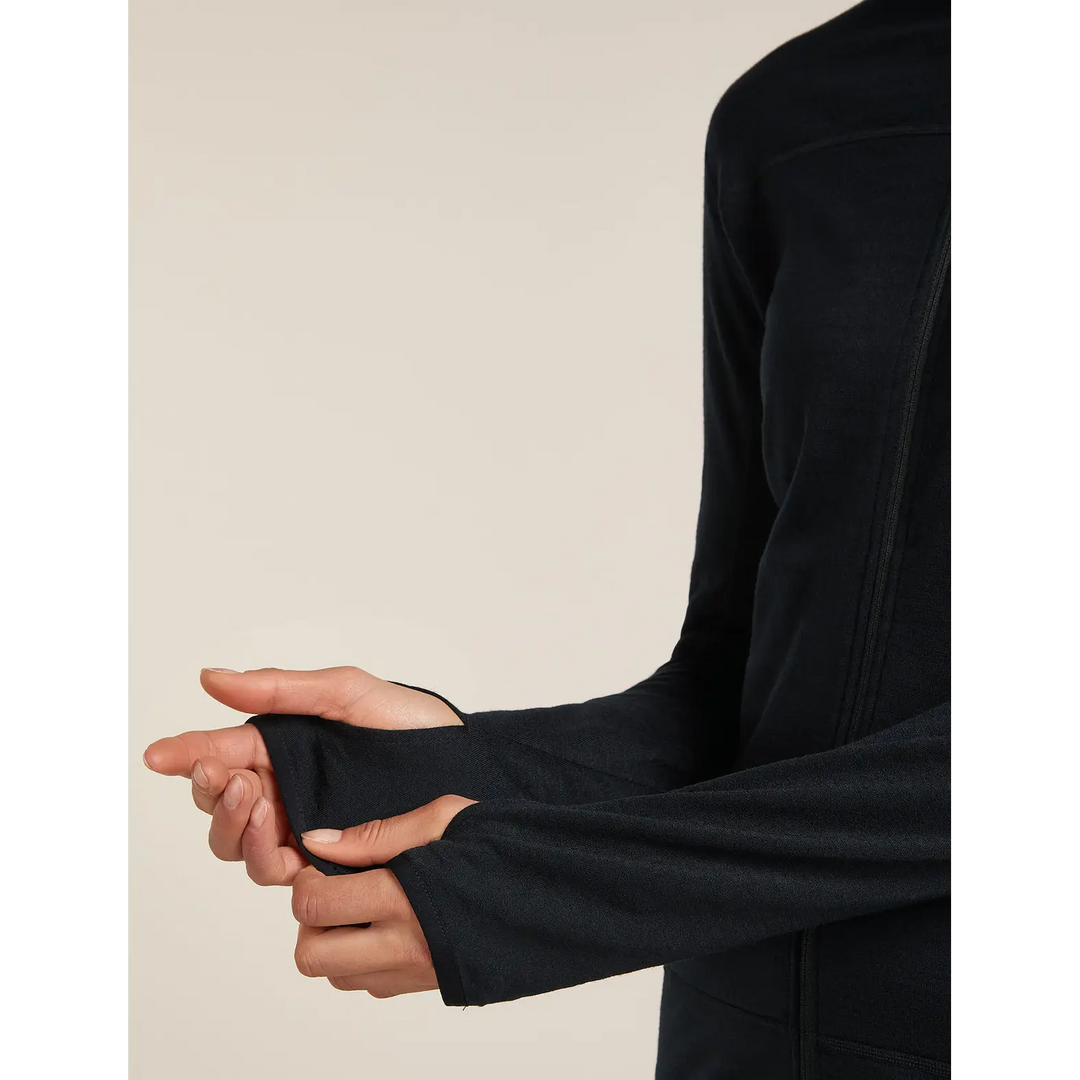 Icebreaker Womens Merino Blend 300 RealFleece Descender Long Sleeve Zip Jacket