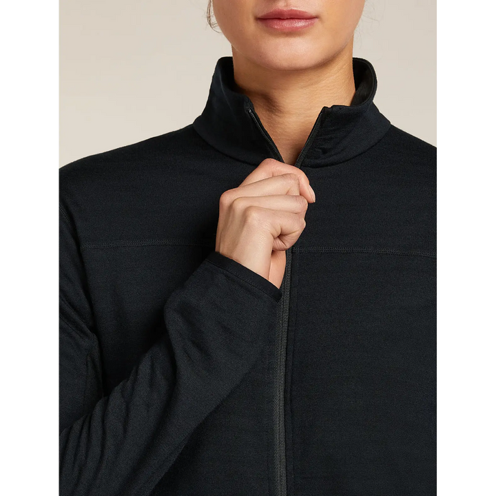 Icebreaker Womens Merino Blend 300 RealFleece Descender Long Sleeve Zip Jacket