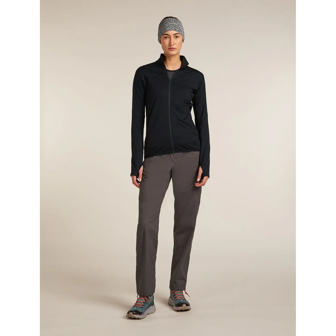 Icebreaker Womens Merino Blend 300 RealFleece Descender Long Sleeve Zip Jacket