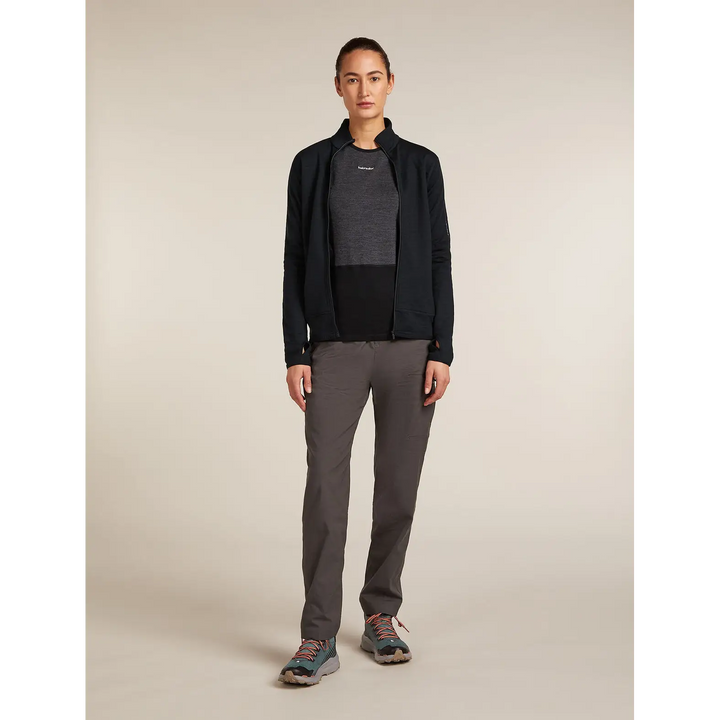 Icebreaker Womens Merino Blend 300 RealFleece Descender Long Sleeve Zip Jacket