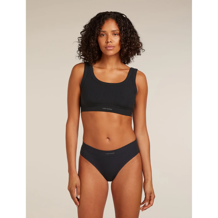 Icebreaker Womens Merino Blend Rib Lotus Bra