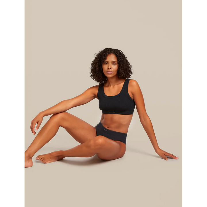 Icebreaker Womens Merino Blend Rib Lotus Bra