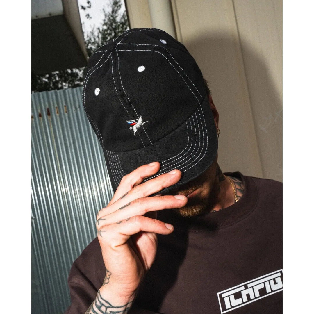 ICHPIG Pigasus Dad Cap - Washed Black 