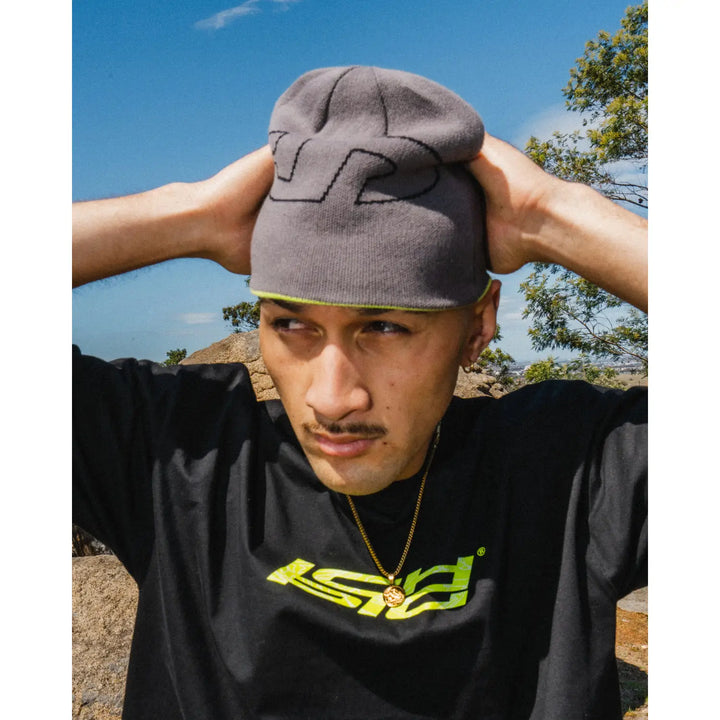 ICHPIG Pulse Reversible Skully Beanie - Charcoal