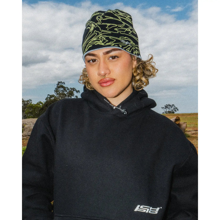 ICHPIG Pulse Reversible Skully Beanie - Sky / Black