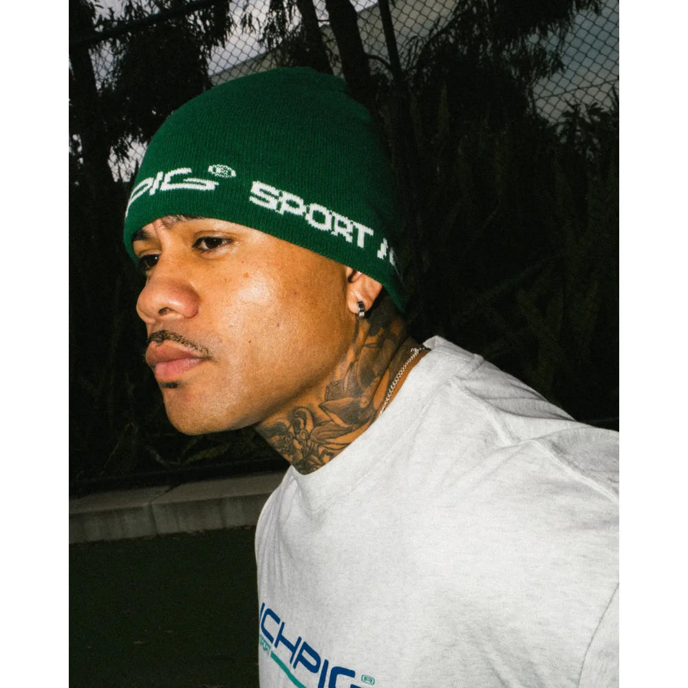 ICHPIG Sports Reversible Skull Beanie - Light Grey