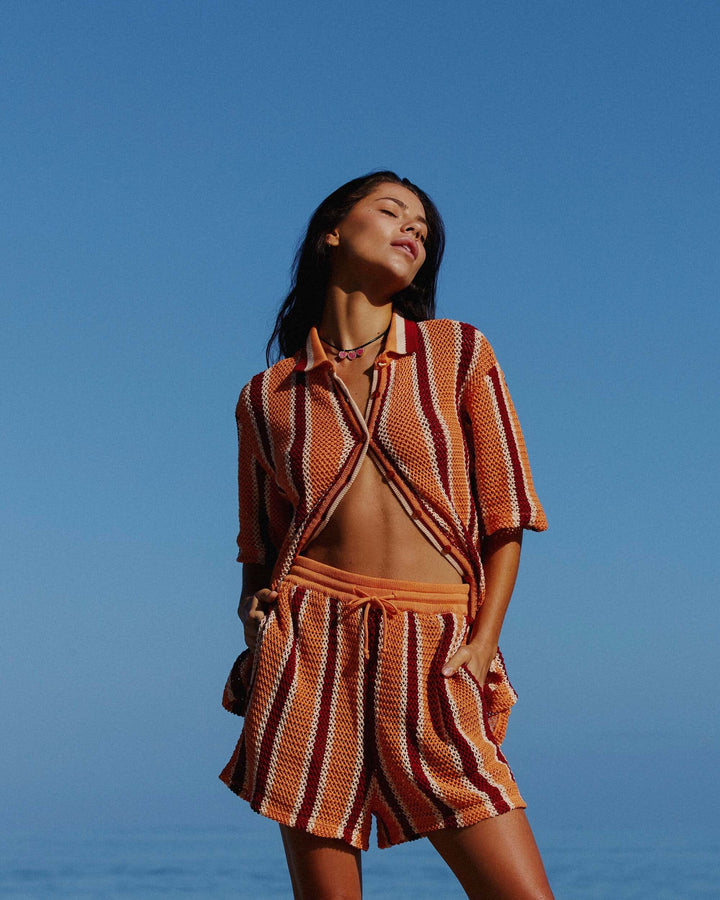 It's Now Cool The Crochet Short - Rodeo Stripe 