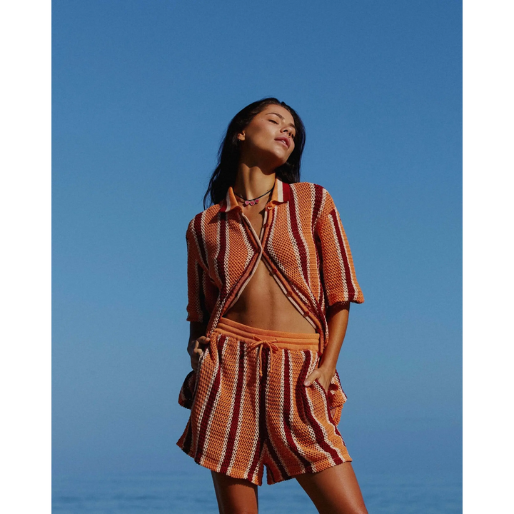 It's Now Cool The Crochet Short - Rodeo Stripe 