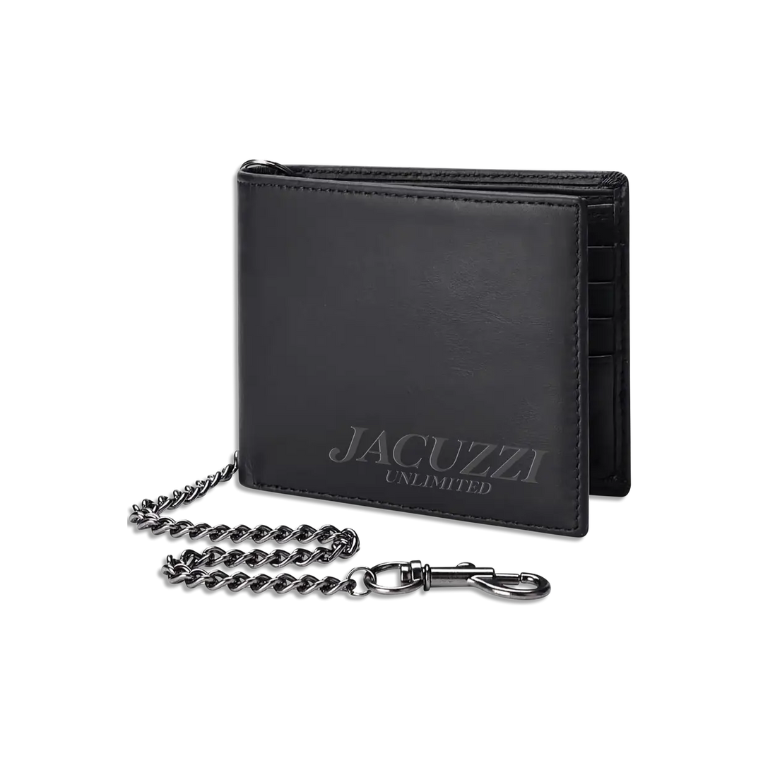 Jacuzzi PU Leather Chain Wallet - Black
