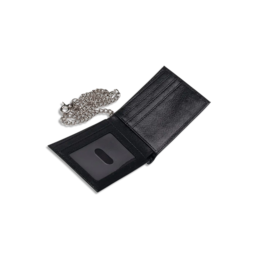 Jacuzzi PU Leather Chain Wallet - Black