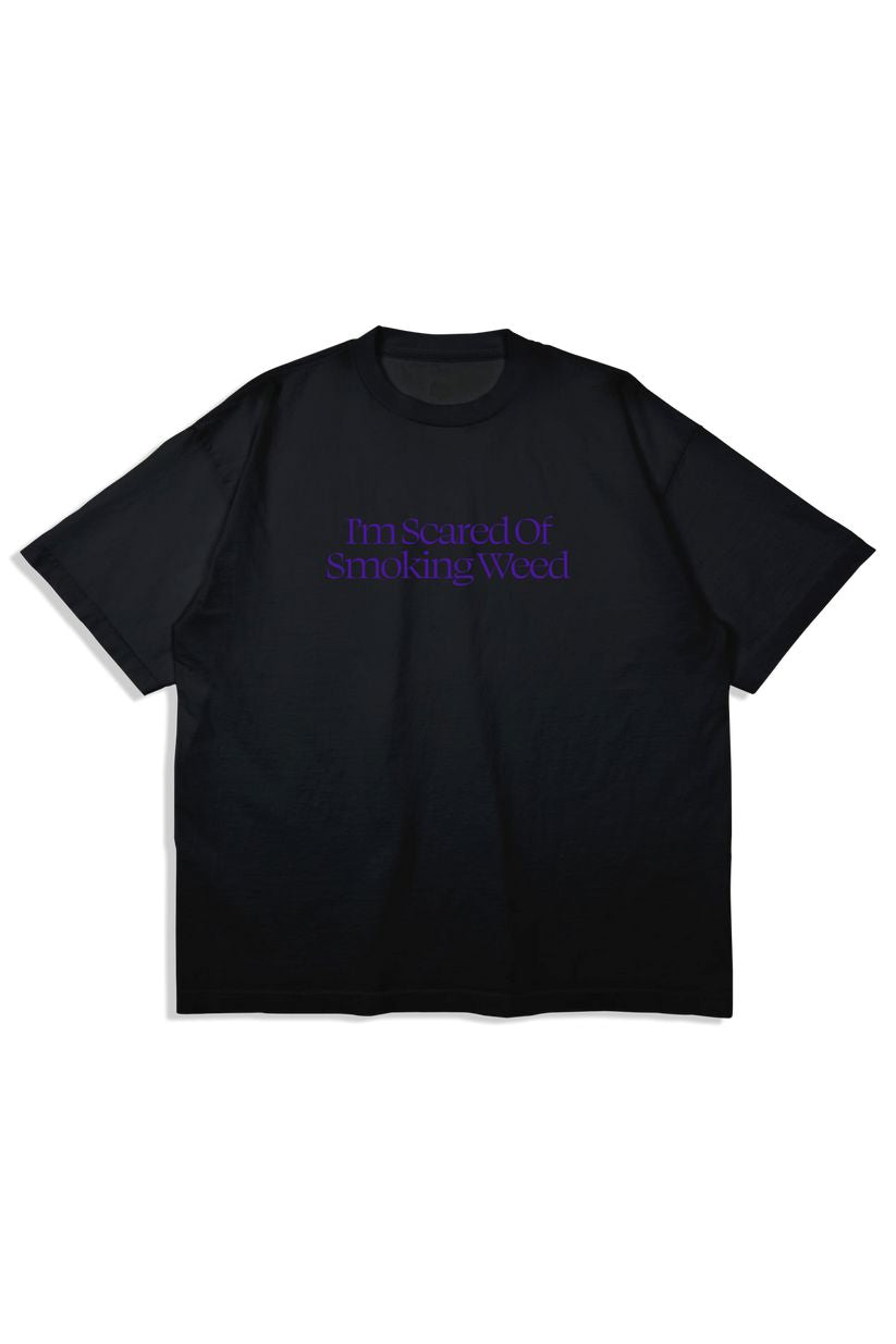 Jacuzzi Scared Weed T-Shirt - Black Purple 