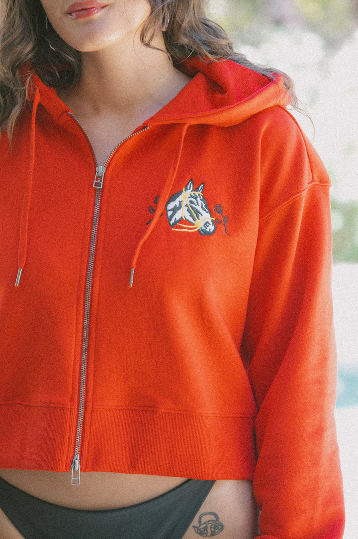 Brixton Trophy Cropped Zip Hood