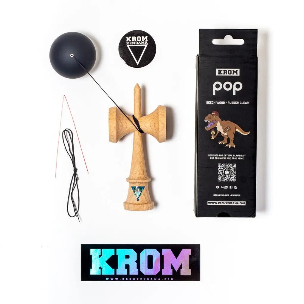 Krom Pop Rubber Kendama - Black 