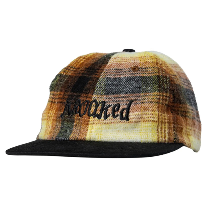 Krooked Double OK Skript Strap Flannel Cap 