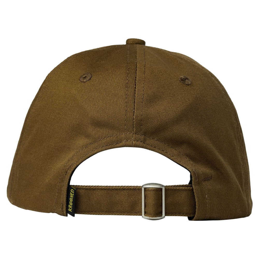 Krooked Skript Snapback Cap - Brown / White 