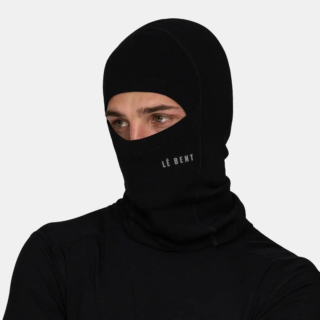 Le Bent Heavyweight Grid Fleece Balaclava - Black