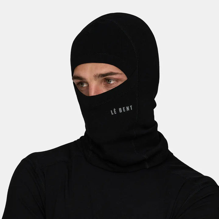 Le Bent Heavyweight Grid Fleece Balaclava - Black