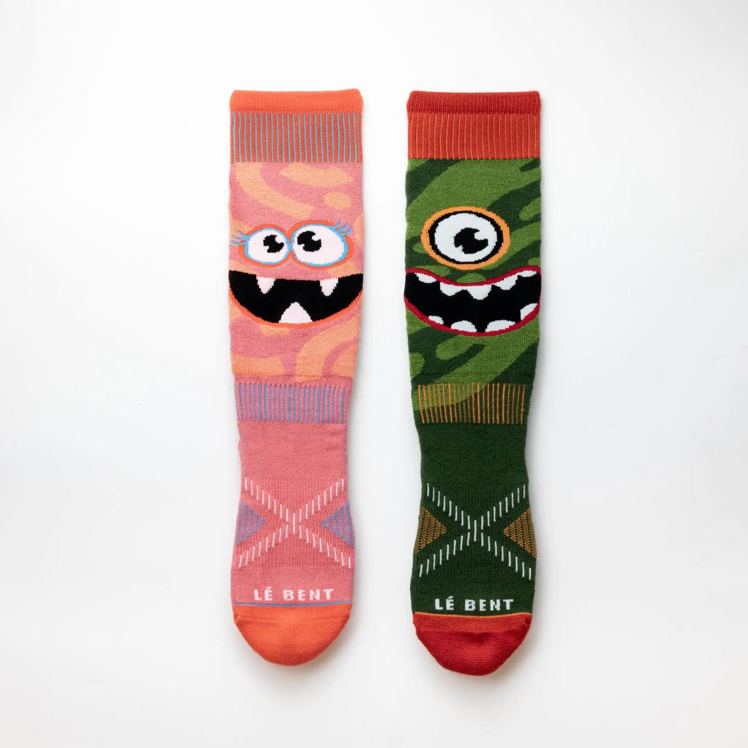 Le Bent Kids Monster Party Light Snow Sock 