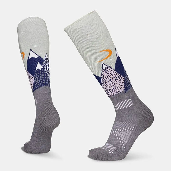 Le Bent Kids Snowy Mountains Light Cushion Socks Sea Foam S 