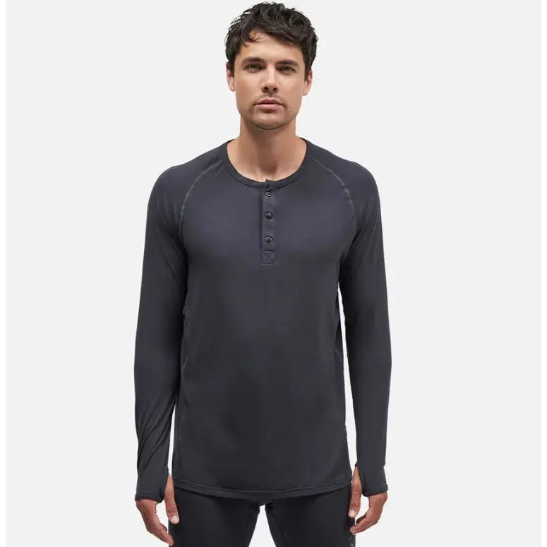 Le Bent Mens 200 Henley Dark Cloud S 