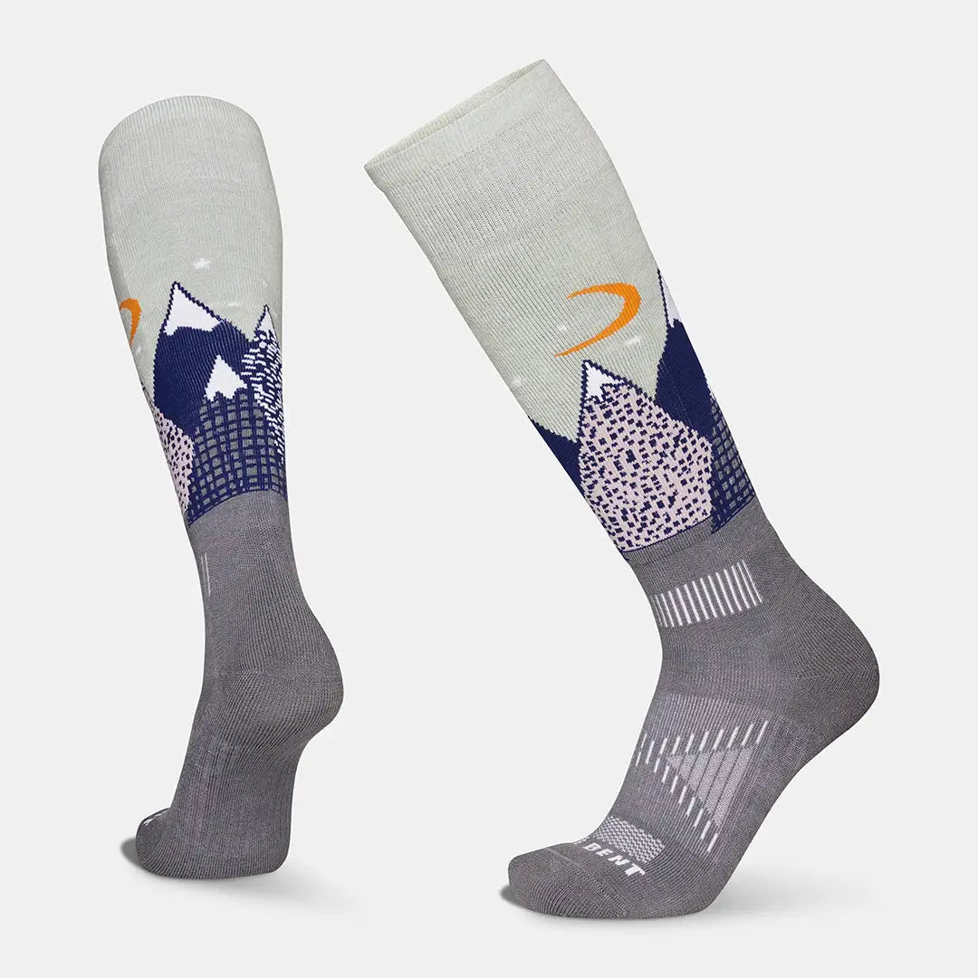 Le Bent Cushion Snowy Mountains Snow Socks - Sea Foam / S