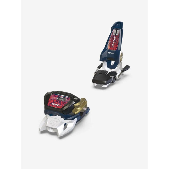 Marker Jester 16 ID Ski Bindings Blue-White-Red 100mm 