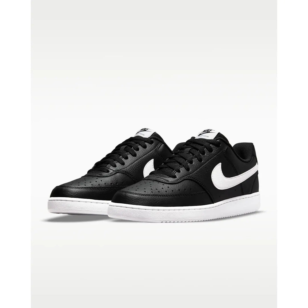 Nike Court Vision Low Next Nature Shoes - Black / Black / White