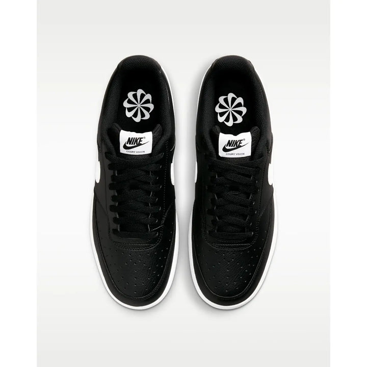 Nike Court Vision Low Next Nature Shoes - Black / Black / White