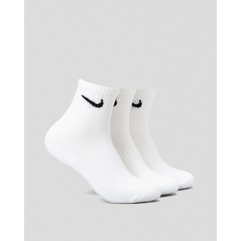 Nike Everyday Cotton Cushioned Ankle Sock 3-Pack White S 