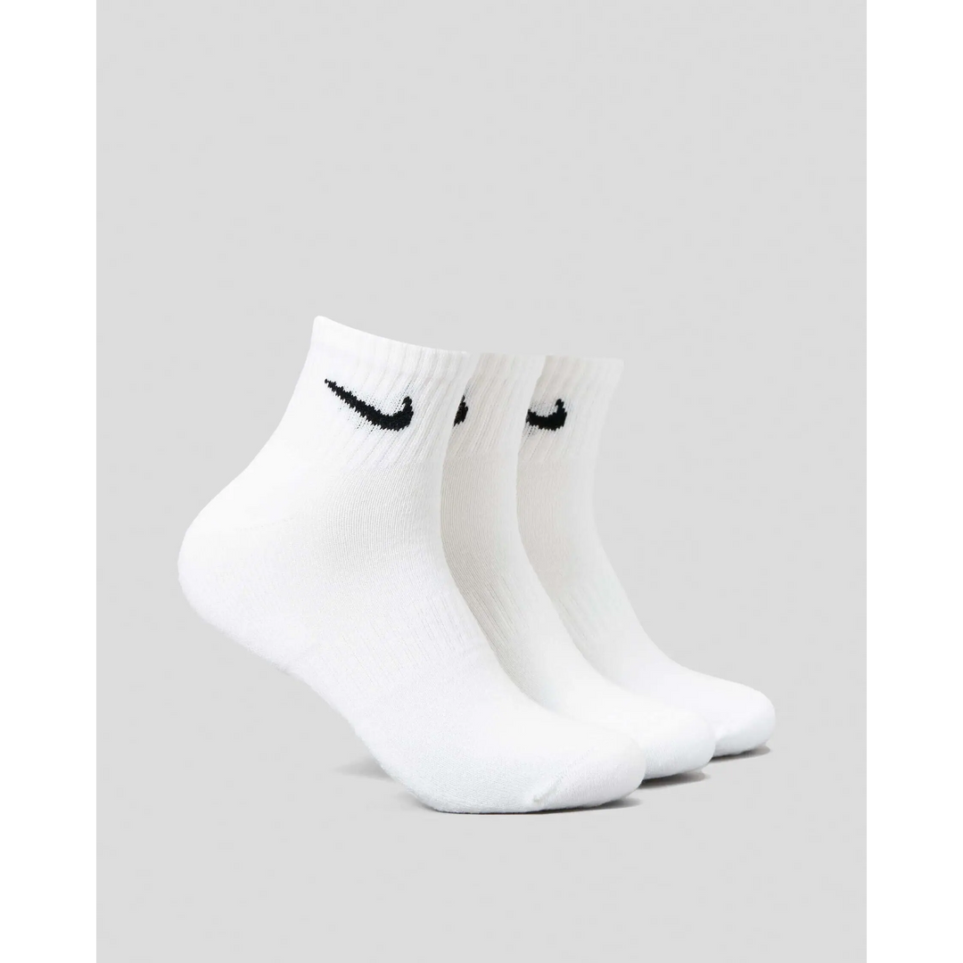 Nike Everyday Cotton Cushioned Ankle Sock 3-Pack White S 