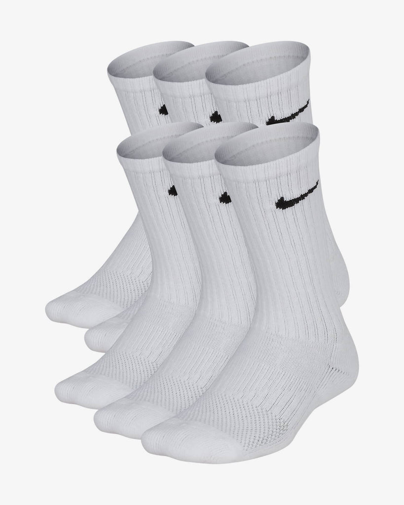 Nike Everyday Cushion Crew Youth 6-Pack Socks White S 