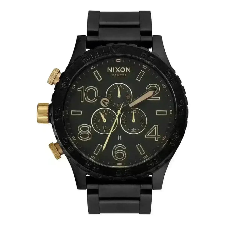 NIXON 51-30 CHRONO WATCH Matte Black / Gold 