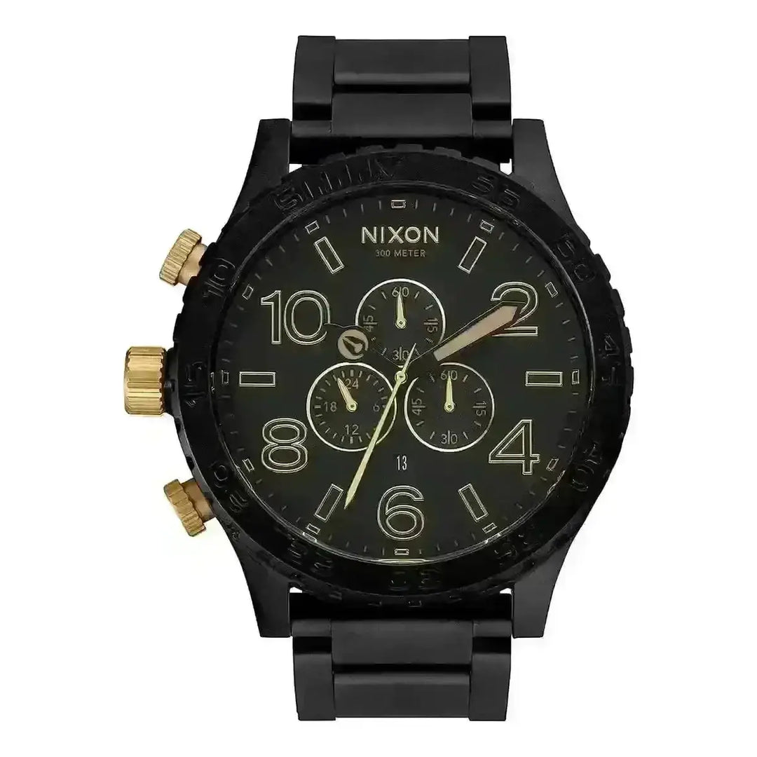 NIXON 51-30 CHRONO WATCH Matte Black / Gold 