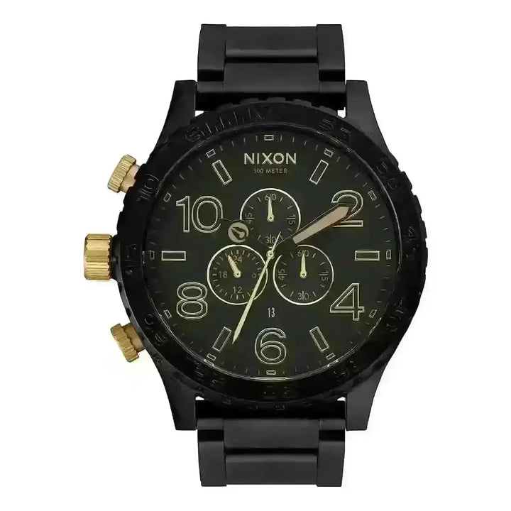 NIXON 51-30 CHRONO WATCH Matte Black / Gold 