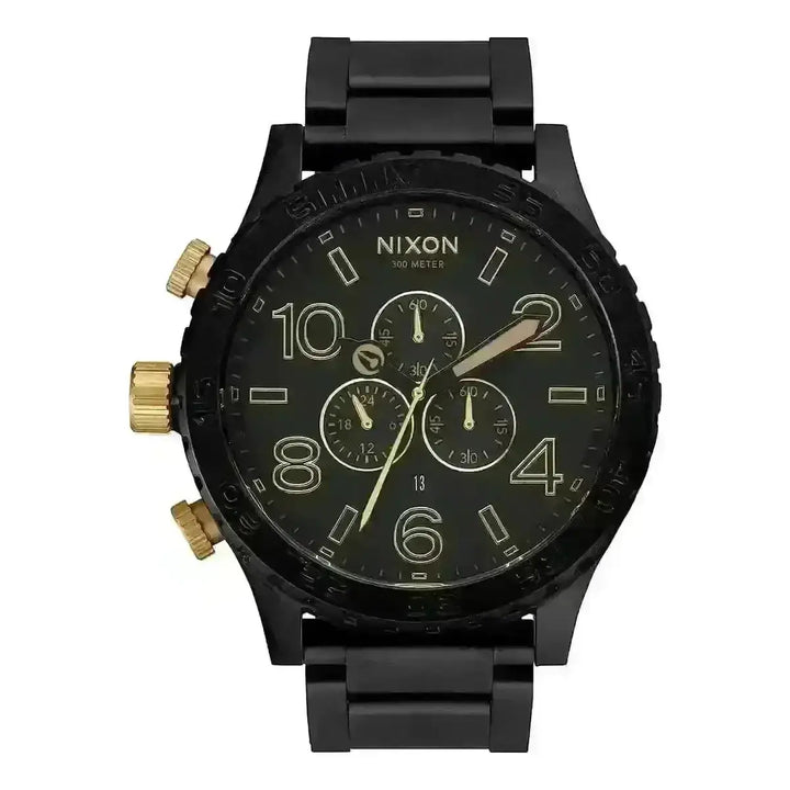 NIXON 51-30 CHRONO WATCH Matte Black / Gold 