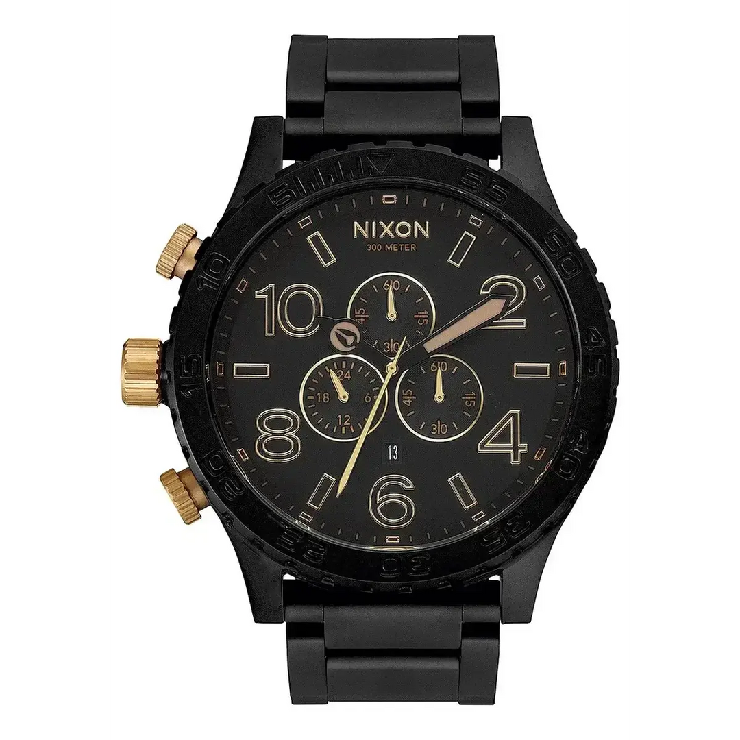 NIXON 51-30 CHRONO WATCH Matte Black / Gold 