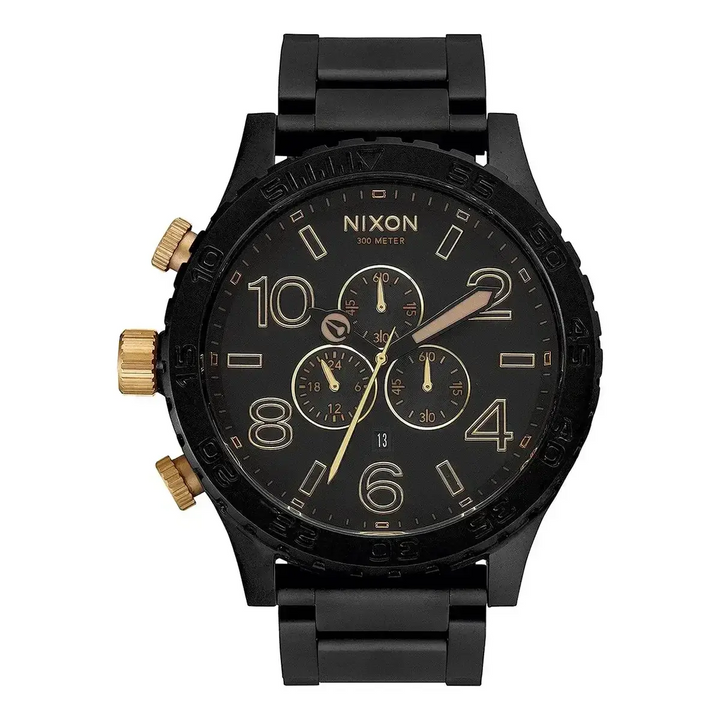 NIXON 51-30 CHRONO WATCH Matte Black / Gold 