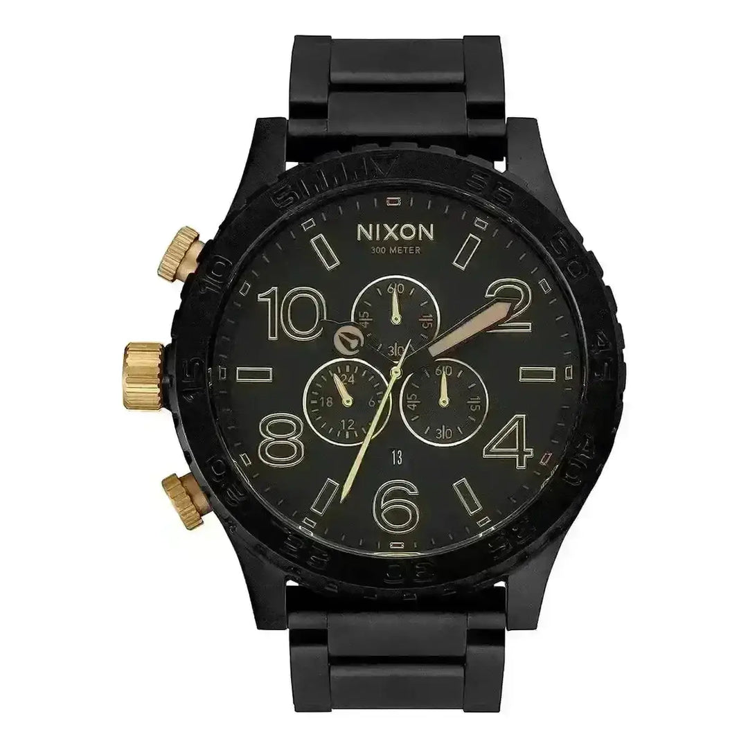 NIXON 51-30 CHRONO WATCH Matte Black / Gold 
