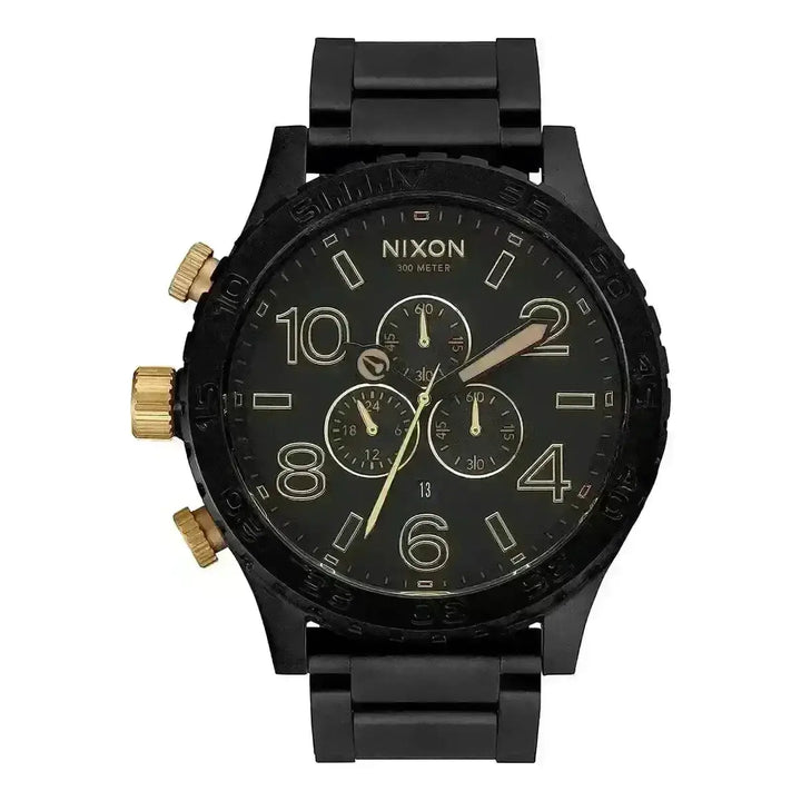 NIXON 51-30 CHRONO WATCH Matte Black / Gold 
